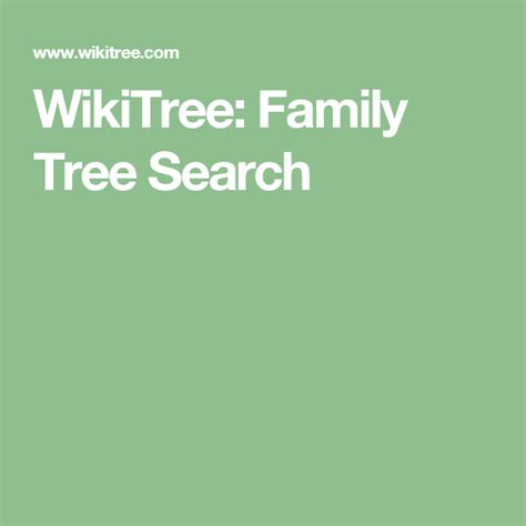 wikitree search by name